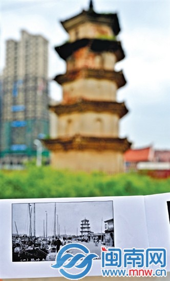 1931年的白塔周邊一片繁華,如今的白塔下雜草叢生